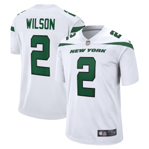 Nike Jets 2 Zach Wilson White 2021 Draft Vapor Limited Men Jersey