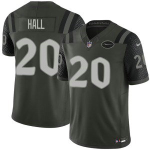 Nike Jets 20 Breece Hall Black 2025 Rivalries F.U.S.E. Vapor Limited Men Jersey