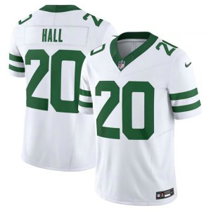 Nike Jets 20 Breece Hall White 2023 F.U.S.E. Vapor Limited Throwback Men Jersey