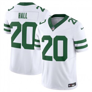 Nike Jets 20 Breece Hall White 2024 F.U.S.E. Vapor Limited Men Jersey