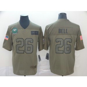 Nike Jets 26 Le'Veon Bell 2019 Olive Salute To Service Limited Men Jersey