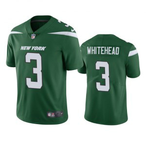 Nike Jets 3 Jordan Whitehead Green Vapor Untouchable Limited Men Jersey