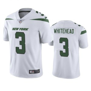 Nike Jets 3 Jordan Whitehead White Vapor Untouchable Limited Men Jersey