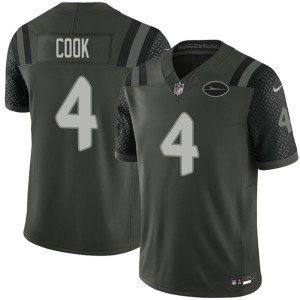Nike Jets 4 Brady Cook Black 2025 Rivalries F.U.S.E. Vapor Limited Men Jersey