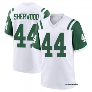 Nike Jets 44 Jamien Sherwood White Vapor Limited Men Jersey