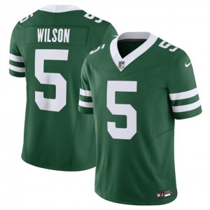 Nike Jets 5 Garrett Wilson Green 2024 F.U.S.E. Vapor Limited Men Jersey