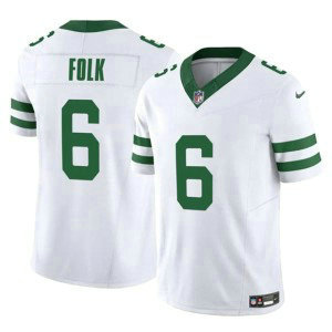 Nike Jets 6 Nick Folk White F.U.S.E. Vapor Limited Men Jersey
