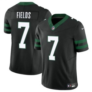 Nike Jets 7 Justin Fields Black F.U.S.E. Vapor Limited Men Jersey
