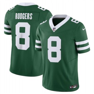 Nike Jets 8 Aaron Rodgers Green 2024 F.U.S.E. Vapor Limited Men Jersey