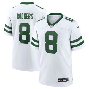 Nike Jets 8 Aaron Rodgers White 2023 F.U.S.E. Vapor Limited Throwback Men Jersey