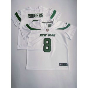 Nike Jets 8 Aaron Rodgers White Toddler Jersey