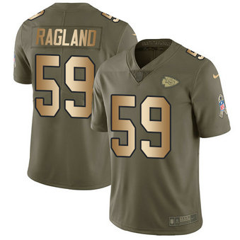 Nike Kansas City Chiefs #59 Reggie Ragland Olive Gold Men's Stitched NFL Limited 2017 Salute To Service Jersey