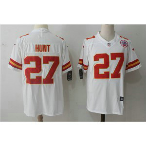 Nike Kansas City Chiefs 27 Kareem Hunt White Vapor Untouchable Limited Men Jersey