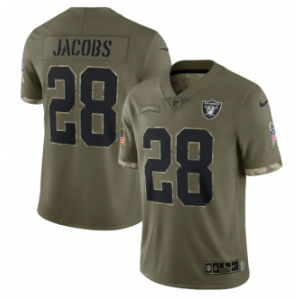 Nike Las Vegas Raiders 28 Josh Jacobs Olive 2022 Salute To Service Limited Men Jersey