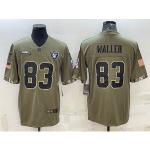Nike Las Vegas Raiders 83 Darren Waller Olive 2022 Salute To Service Limited Men Jersey