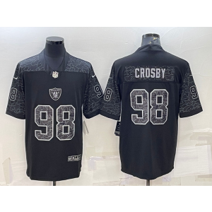 Nike Las Vegas Raiders 98 Maxx Crosby Black Reflective Vapor Limited Men Jersey