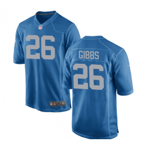 Nike Lion 26 Jahmyr Gibbs Blue Vapor Throwback Limited Men Jersey