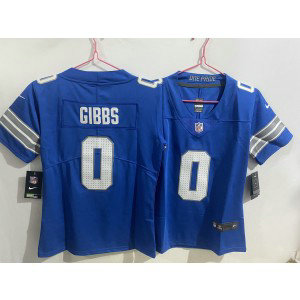 Nike Lions 0 Jahymr Gibbs Blue Vapor Limited Youth Jersey