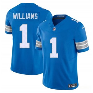 Nike Lions 1 Jameson Williams Blue 2025 F.U.S.E. Vapor Limited Men Jersey