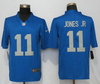Nike Lions 11 Marvin Jones Jr. Blue 2017 Throwback Vapor Untouchable Limited Player Jersey