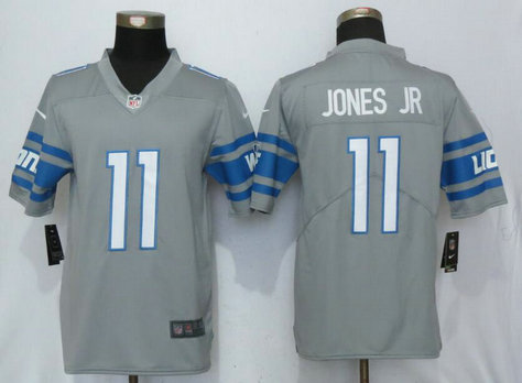 Nike Lions 11 Marvin Jones Jr. Gray 2017 Vapor Untouchable Limited Player Jersey