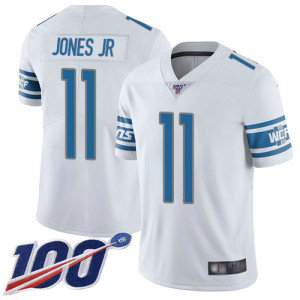Nike Lions 11 Marvin Jones Jr. White 100th Season Vapor Untouchable Limited Men Jersey