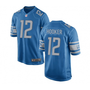 Nike Lions 12 Hooker Blue Vapor Untouchable Limited Men Jersey