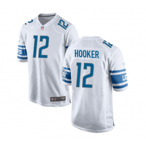 Nike Lions 12 Hooker White Vapor Untouchable Limited Men Jersey