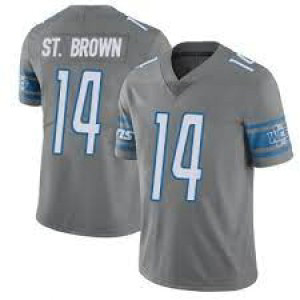 Nike Lions 14 St Brown Grey Vapor Untouchable Limited Men Jersey
