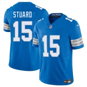 Nike Lions 15 Grant Stuard Blue 2025 F.U.S.E. Vapor Limited Men Jersey