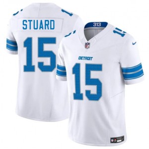 Nike Lions 15 Grant Stuard White 2025 F.U.S.E. Vapor Limited Men Jersey
