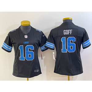 Nike Lions 16 Jared Goff Black 2024 F.U.S.E. Vapor Limited Women Jersey Nike Lions 16 Jared Goff Black 2024 F.U.S.E. Vapor Limited Women Jersey