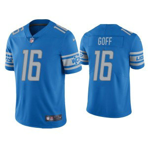 Nike Lions 16 Jared Goff Blue Vapor Untouchable Limited Men Jersey