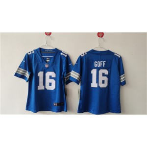 Nike Lions 16 Jared Goff Blue Vapor Untouchable Limited Women Jersey(Run Small)