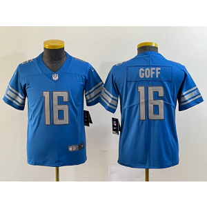 Nike Lions 16 Jared Goff Blue Vapor Untouchable Limited Youth Jersey
