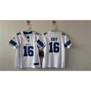 Nike Lions 16 Jared Goff White Vapor Untouchable Limited Women Jersey(Run Small)