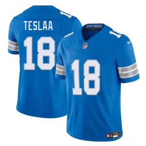 Nike Lions 18 Isaac TeSlaa Blue 2025 Draft F.U.S.E. Vapor Limited Men Jersey