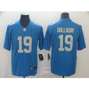 Nike Lions 19 Kenny Golladay Blue Vapor Untouchable Limited Men Jersey