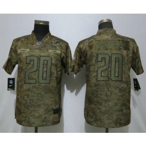 Nike Lions 20 Barry Sanders 2018 Camo Salute to Service Limited Women Jersey