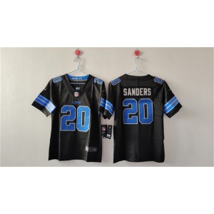 Nike Lions 20 Barry Sanders Black Vapor Untouchable Limited Women Jersey(Run Small)