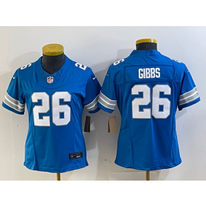 Nike Lions 26 Jahmyr Gibbs Blue 2024 F.U.S.E. Vapor Limited Women Jersey Nike Lions 26 Jahmyr Gibbs Blue 2024 F.U.S.E. Vapor Limited Women Jersey