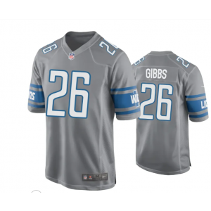 Nike Lions 26 Jahmyr Gibbs Grey Color Rush Limited Men Jersey