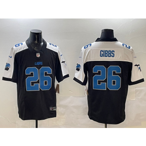 Nike Lions 26 Jahmyr Gibbs Thanksgiving Day F.U.S.E. Vapor Limited Men Jersey
