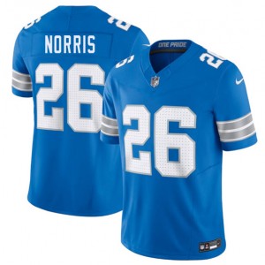 Nike Lions 26 Morice Norris Blue 2025 F.U.S.E. Vapor Limited Men Jersey
