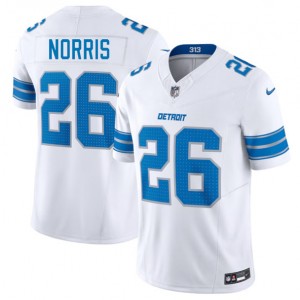 Nike Lions 26 Morice Norris White 2025 F.U.S.E. Vapor Limited Men Jersey