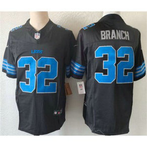 Nike Lions 32 Brian Branch Black F.U.S.E. Vapor Limited Women Jersey(Run Small)