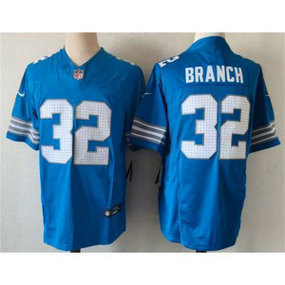 Nike Lions 32 Brian Branch Blue F.U.S.E. Vapor Limited Women Jersey(Run Small)