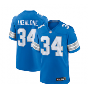 Nike Lions 34 ANZALONE Blue F.U.S.E. Vapor Limited Men Jersey