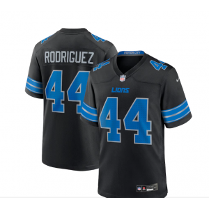 Nike Lions 44 Malcolm Rodriguez Black 2024 New Vapor Limited Men Jersey
