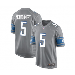 Nike Lions 5 David Montgomery Grey Vapor Untouchable Limited Men Jersey